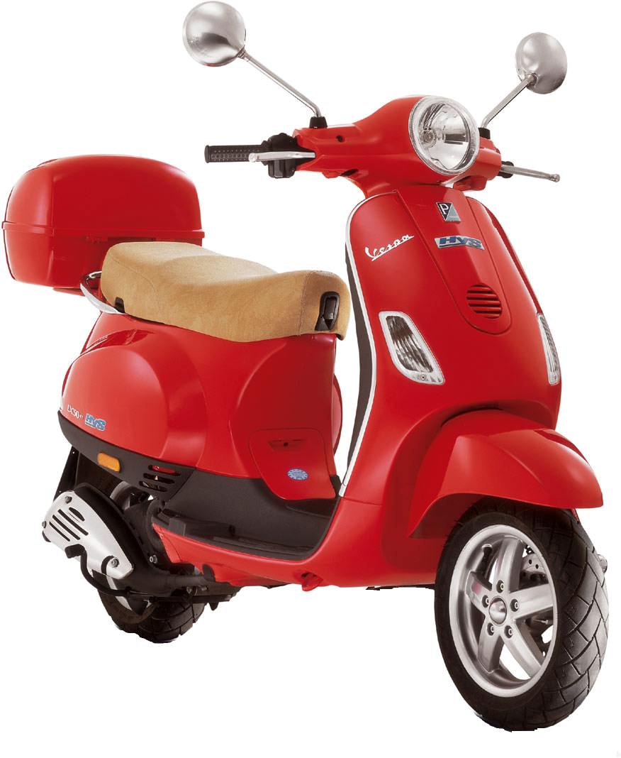 Red Scooter PNG Cutout
