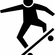 Skating Silhouette PNG Image