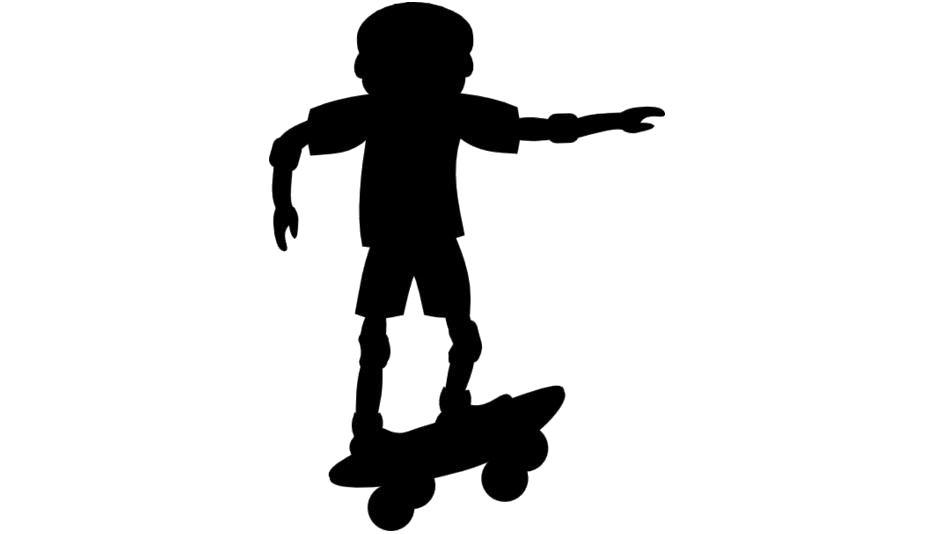 Skating Silhouette PNG Pic