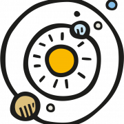 Solar System Silhouette PNG