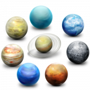Imagem transparente do sistema solar