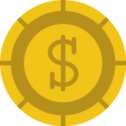 Logotipo de monedas USD sin antecedentes