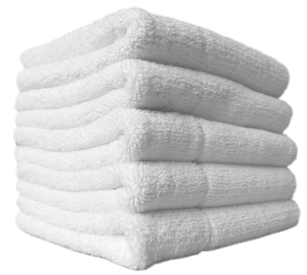 Белое полотенце прозрачное