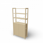 Wooden Shelf Storage PNG File