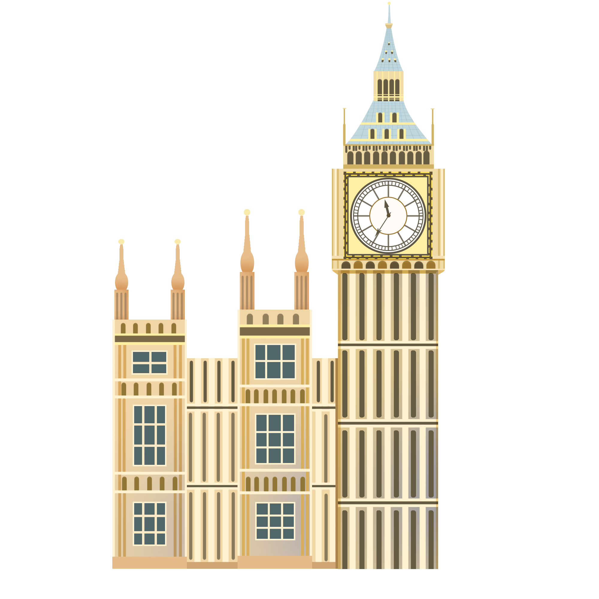 Big Ben Clock Tower transparant