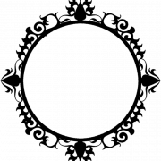Черный круг рамы PNG Pic