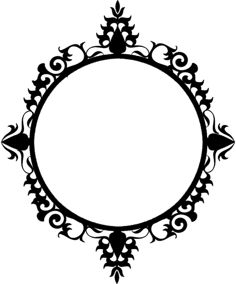 Black Circle Frame PNG Pic