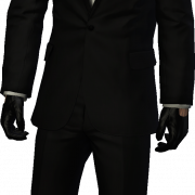 Black Suit Agent Png Dosyası