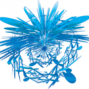 Blauwe abstracte PNG PIC