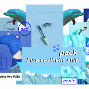 Mavi estetik PNG resmi