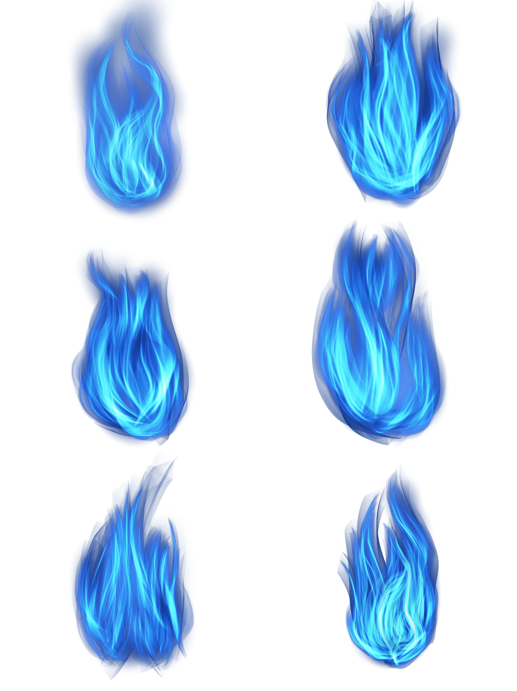 Blue Fire Abstract PNG File