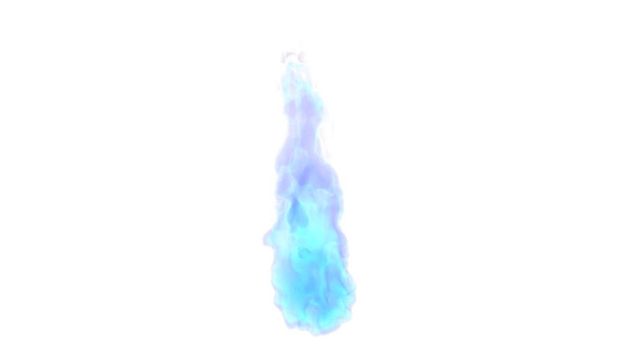 Blaues Feuer abstraktes PNG -Bild