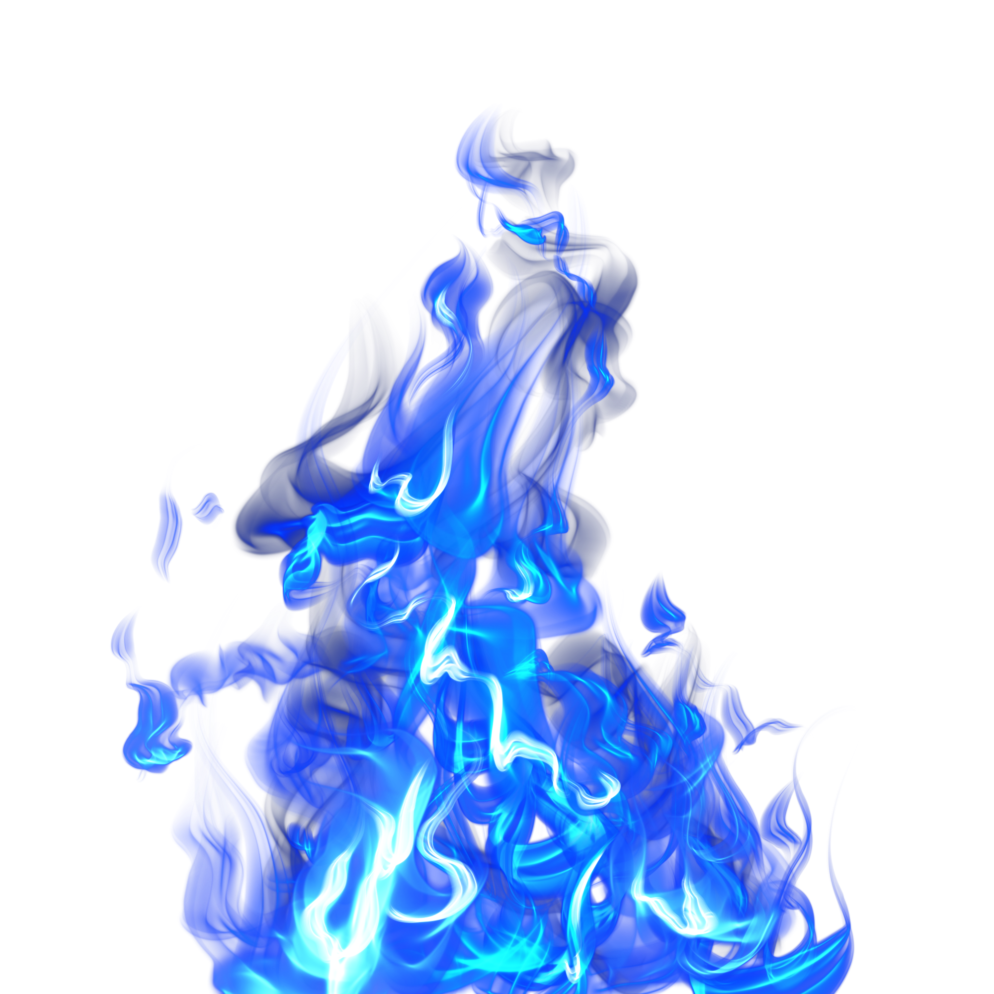 Blue Fire Abstract PNG Pic
