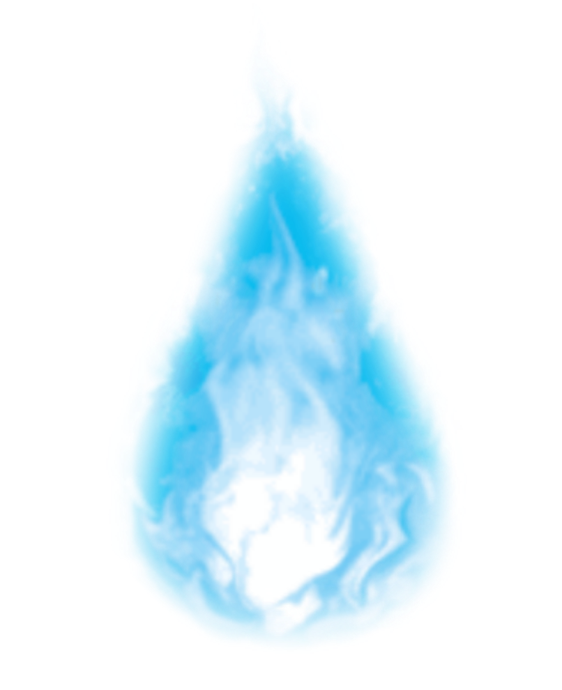 Blue Fire PNG Image