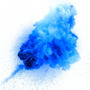 Humo de fuego azul