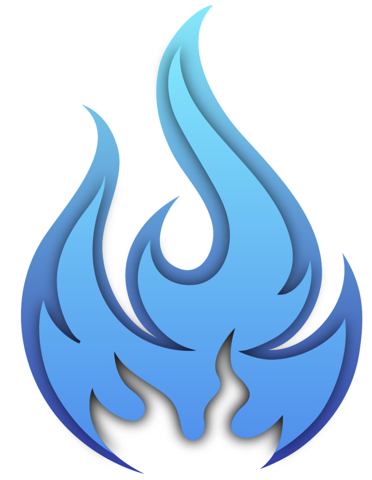 Image PNG de fumée de feu bleu