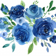 Blauwe bloemachtergrond PNG