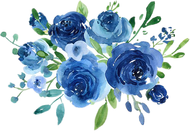 Blue Flower Background PNG