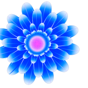 Illustration de fleur bleue PNG COUPE
