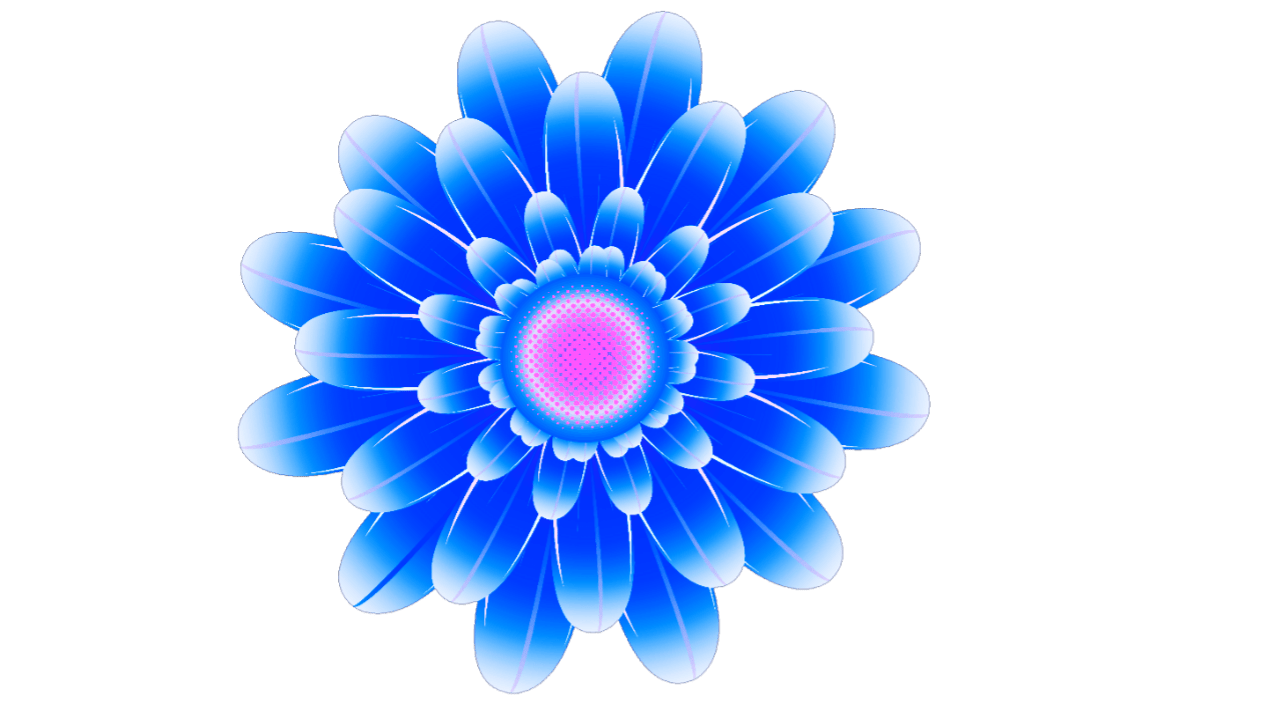 Blue Flower Illustration PNG Cutout