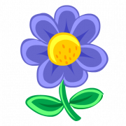 ภาพประกอบดอกไม้สีน้ำเงิน PNG