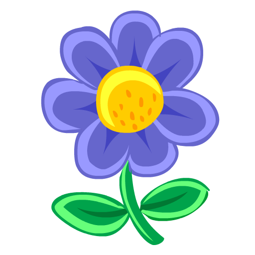 Blue Flower Illustration PNG File