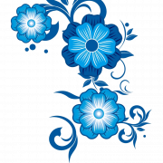 Синий цветочный иллюстрация PNG фото