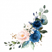 Blue Flower Illustration PNG Bild