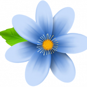 Синий цветок PNG Image HD