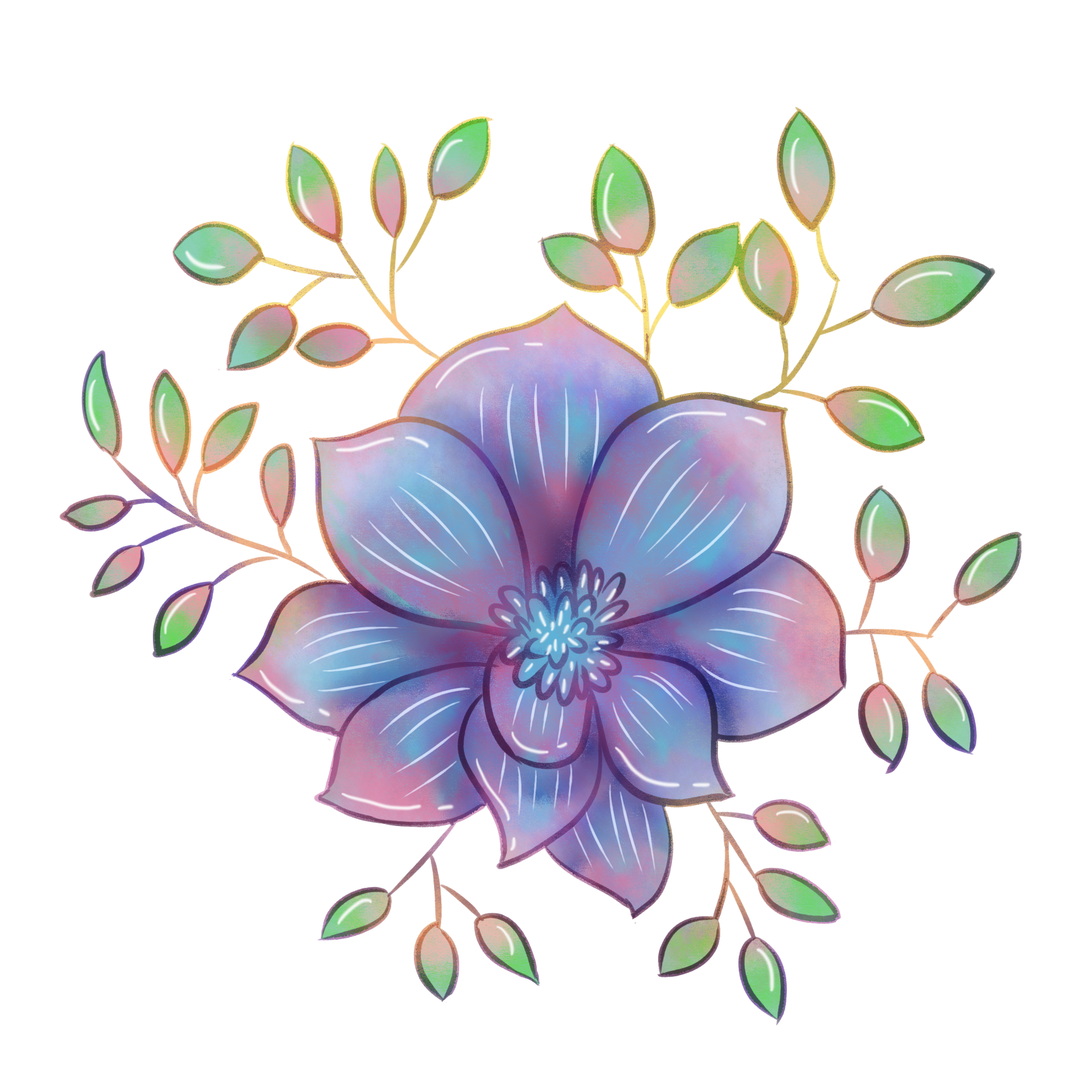 Blue Flower Spring PNG Cutout
