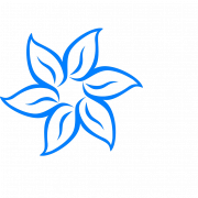Blauwe bloemveer PNG PIC
