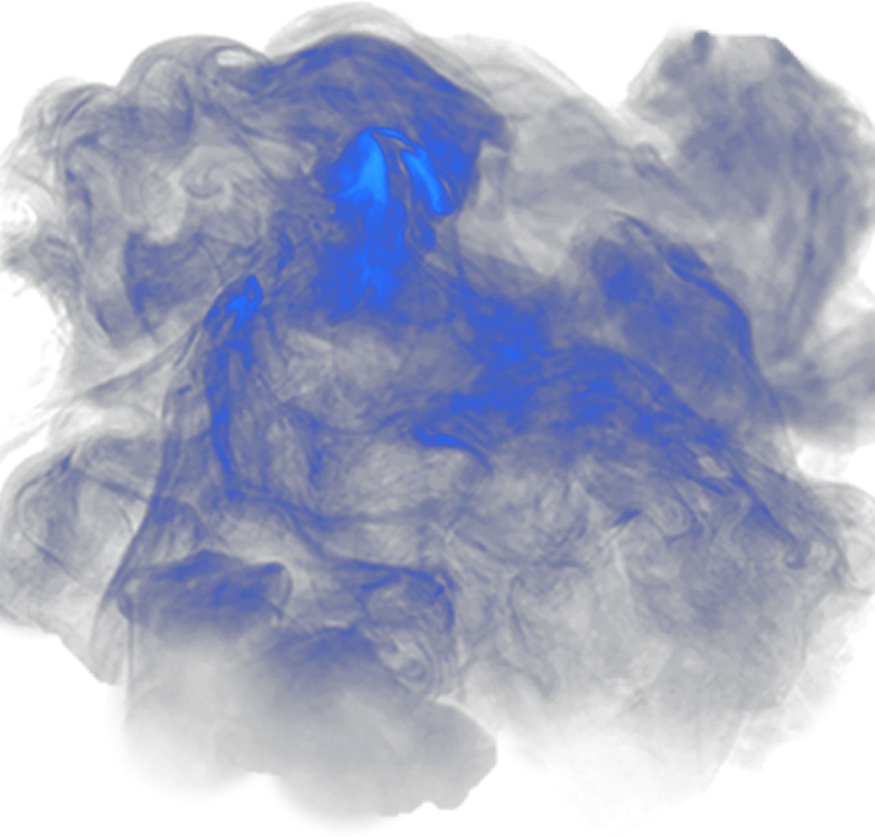 Blue Smoke Abstract PNG