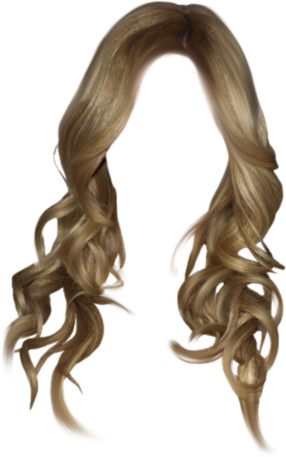 Вьющиеся волосы модель PNG -файл