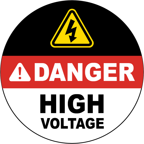 Danger High Voltage Sign PNG Clipart