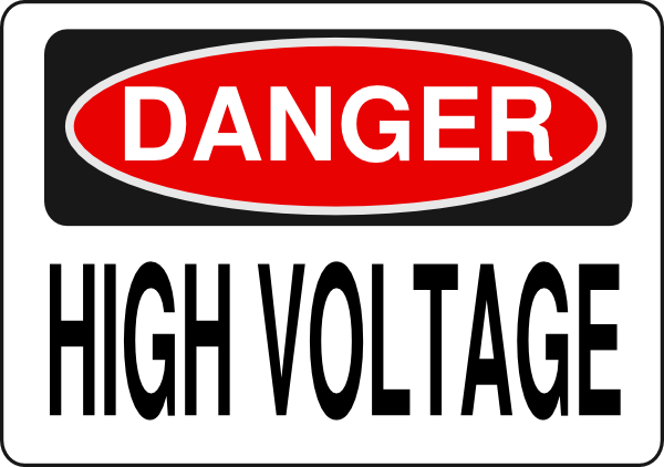 Tehlike Yüksek Voltaj işareti PNG resmi
