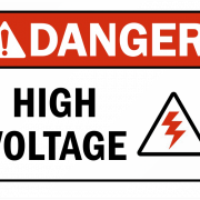 Danger High Voltage Sign Transparent