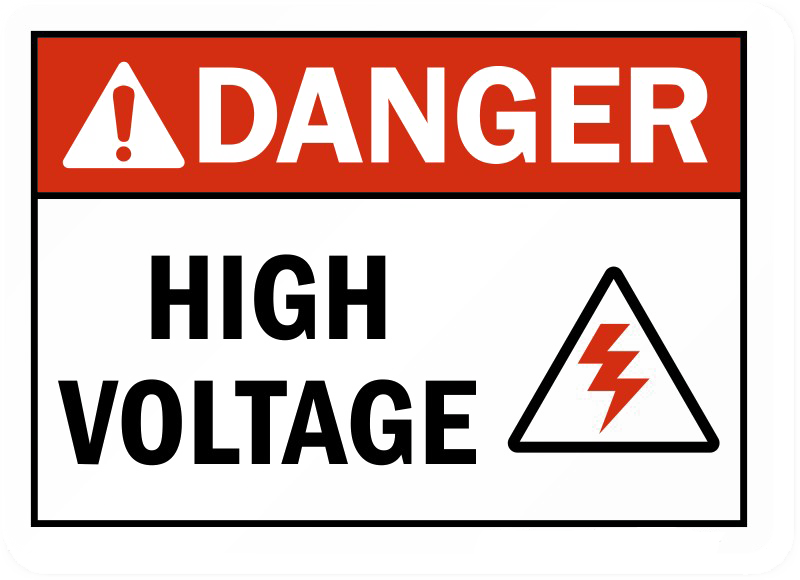 Danger High Voltage Sign Transparent