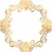 Golden Circle Frame PNG -bestand