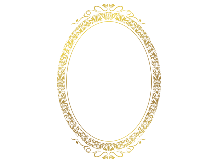 Golden Circle Frame PNG Image
