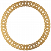 Fotos PNG de quadro de círculo dourado