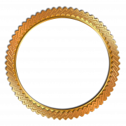 Quadro de círculo dourado transparente