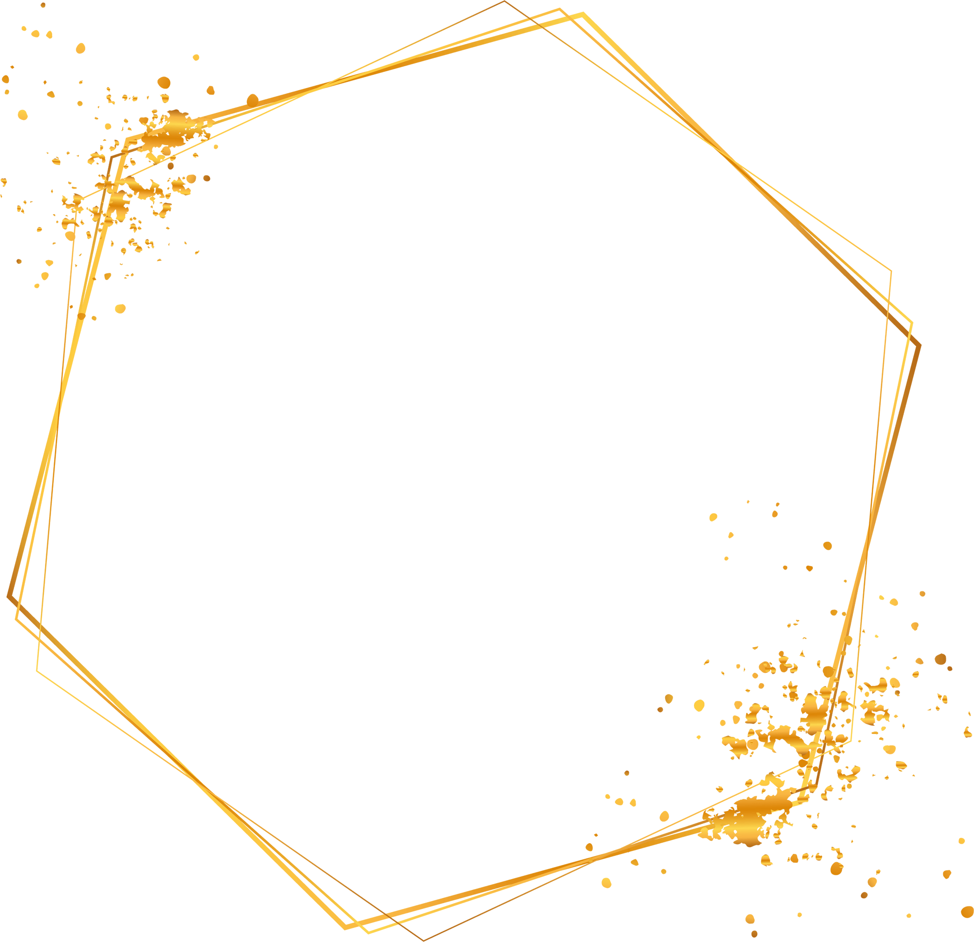 Goldener Rahmen PNG -Hintergrund