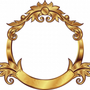 PNG -Ausschnitt goldener Rahmen