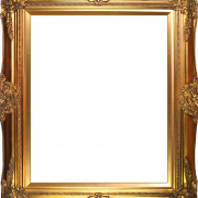 Image PNG de cadre doré HD