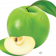 Зеленое яблочное изображение PNG