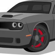 Gray Dodge Challenger PNG Clipart