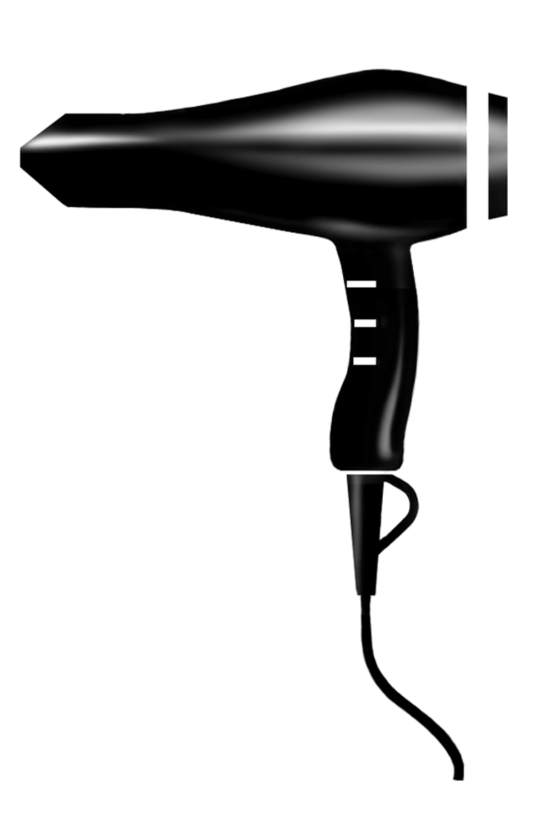 Hair Dryer Black Hair Dryer PNG Cutout