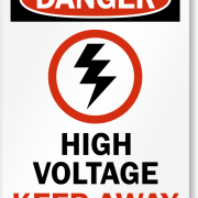 Yüksek voltajlı işareti PNG kesimi