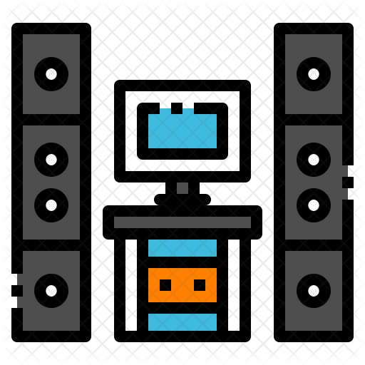 Home Theater System Vector PNG