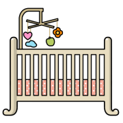 Clipart PNG letto per neonati